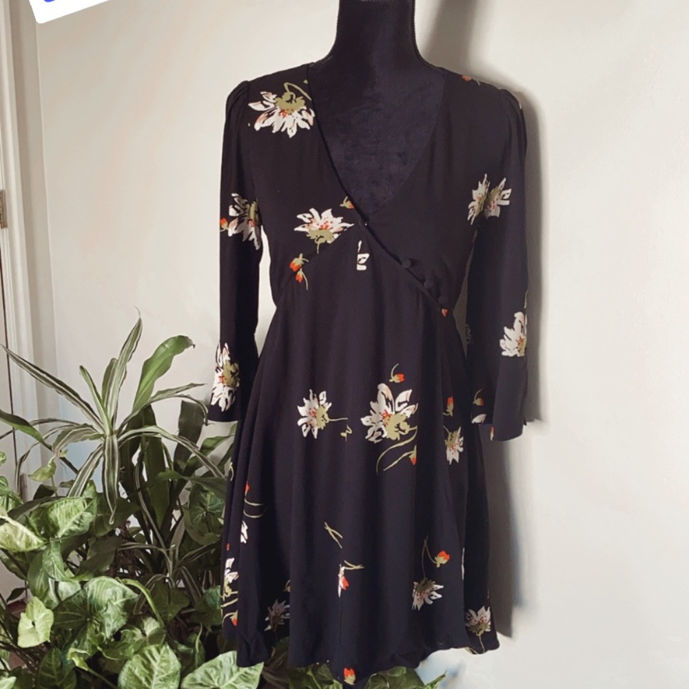 Free People 3/4 Sleeve mini Dress - Picture 7 of 7